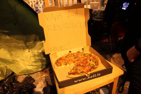 #OccupyDameStreet - We are the hungry being fed by people of Dublin 