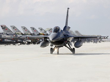 Turkish Air Force F-16s moved to border.