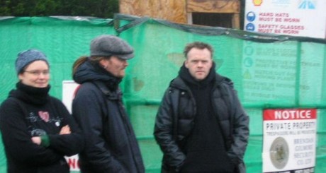 Click on image to see full-sized version Police spy Mark Kennedy (centre), at the Ballinaboy terminal in County Mayo, was involved in the Shell to Sea protests about the Corrib gas pipeline