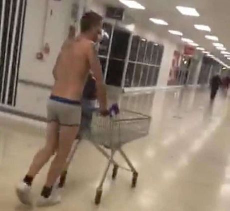 A dad attempted to shop at a Welsh supermarket wearing just his boxer shorts and a facemask in protest at Wales� ban on selling �non-essential� items in supermarkets.