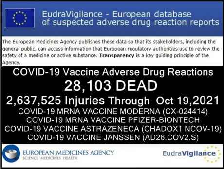 These Vaccines Adverse Reactions database systems capture out most 10% of deaths and incidence so real figures at least 10 times higher
