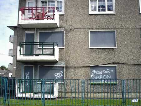 Housing units boarded up - as usual - despite waiting list.