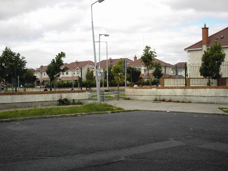 The gap between Huntstown Wood & Clonee, where Madser was shot. About 100m from a primary school entrance.