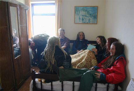 A workshop in a bedroom
