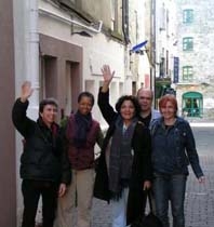 Angelica Alvarez (centre) of Venezuela's Women's Development Bank, March 2005 in Galway, where she spoke about the constitution as part of a European tour organised by the Global Women's Strike