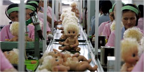 Click on image to see full-sized version Women in Panyu, Guangdong Province making toys (but not for Mattel)