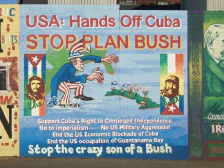 Cuba solidarity mural, International wall, Falls Road