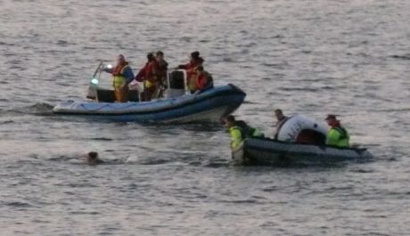 The seizure of the S2S Hypatia - 4. Crew still evading Garda boat.