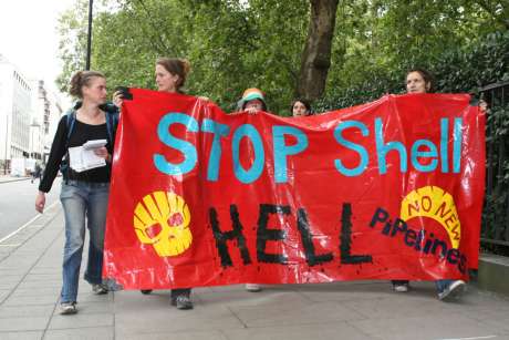 Banner march to the Irish embassy