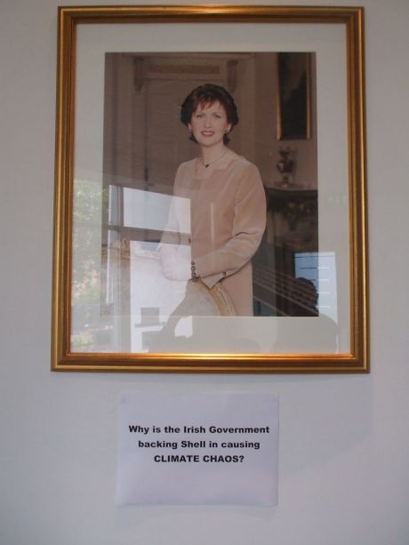 portrait in consulate with added caption