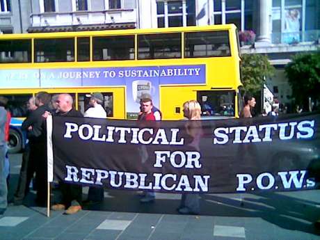Political Status Banner on O'Connell Street , Dublin.