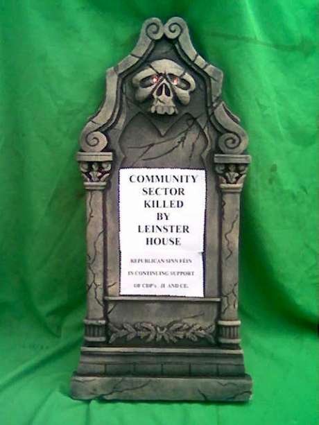 RSF 'Community Sector' placard for Wed 29th Sept 2010.