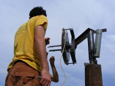 Assembling the turbine for testing