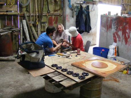 Winding the copper coils