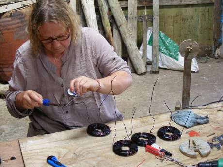 Preparing the copper coils for joining