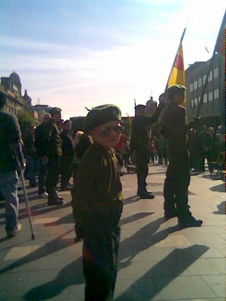 A young NFÉ member at the 'Eve Rally' , Dublin , Saturday 22nd September 2012.