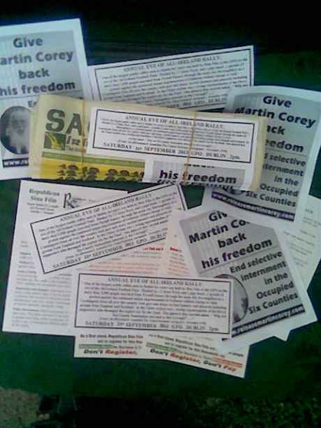 400 leaflet 'packs' will be distributed at the Rally on Sat 21-9-13.
