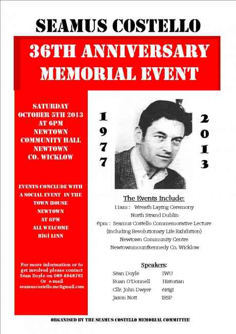 Seamus Costello Memorial Events